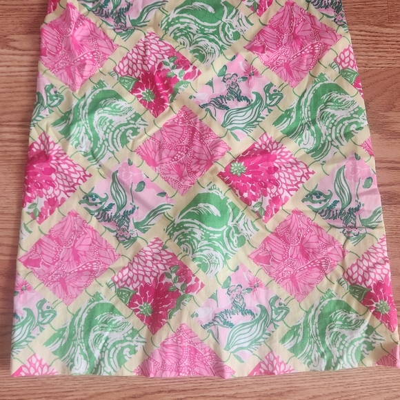 EUC Vintage Lilly Pulitzer Jubilee Collection Bam Patch Kyle Shift Dress Size 8 - Picture 2 of 10